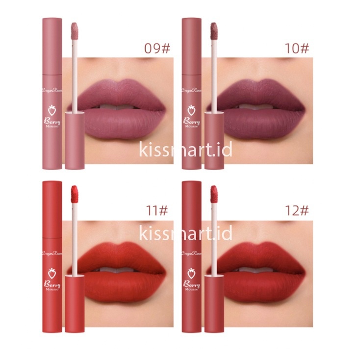 DRAGON RANEE Lip Glaze Berry Mousse Matte Lipgloss Lipstick TD001