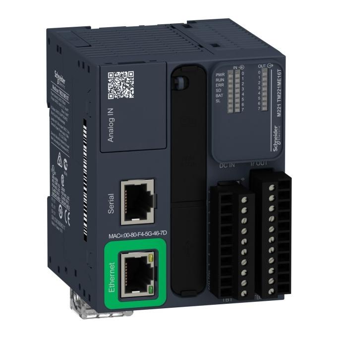 TM221ME16T, SCHNEIDER PLC M221-16IO TRANSISTOR ETHERNET MODULE