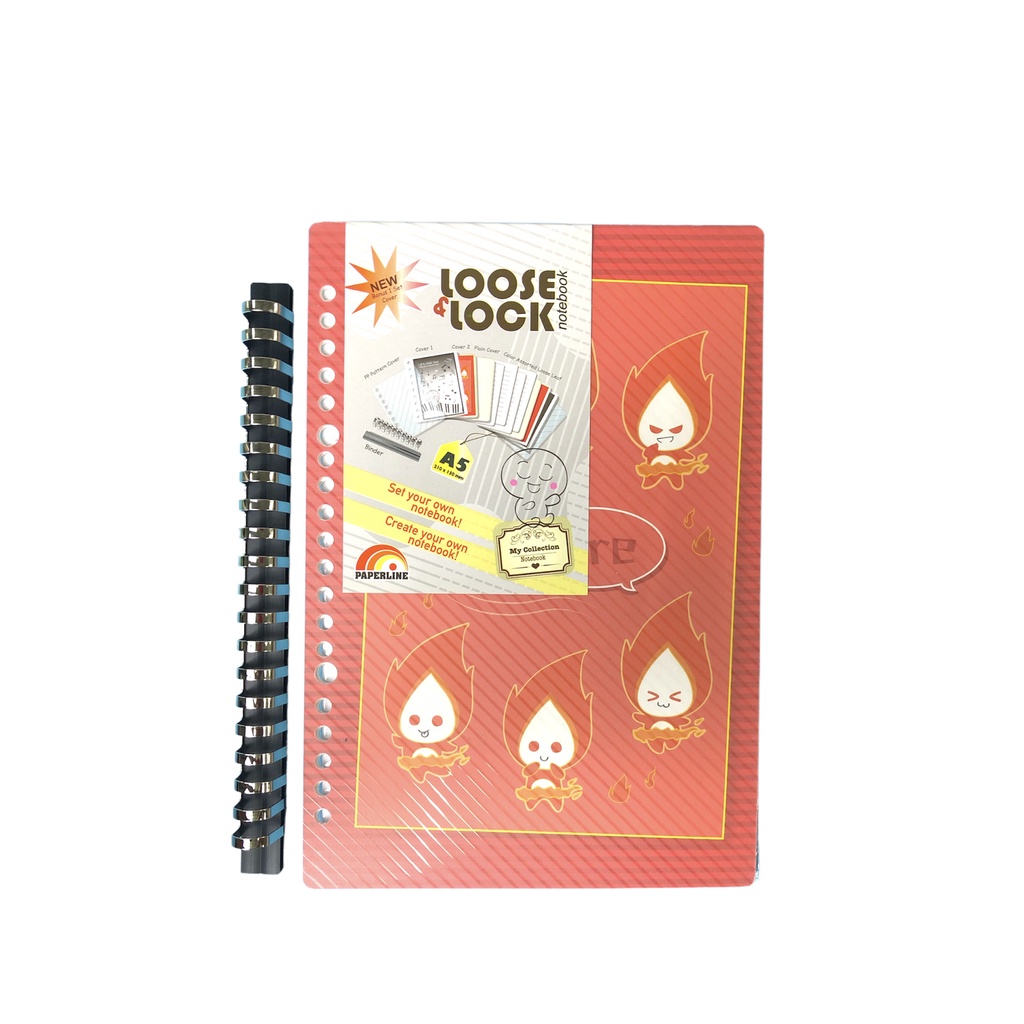 

OBRAL Loose & Lock Notebook Paperline Ukuran A5 Bonus 1 Set Cover