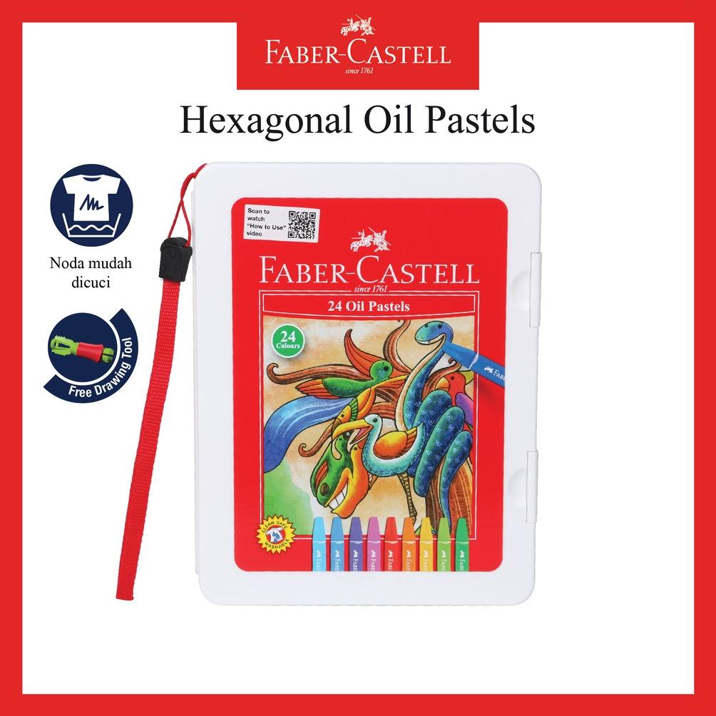 

BISA COD Crayon Faber Castell Hexagonal Krayon Oil Pastel 24 Warna Free Perpect Drawing Tools
