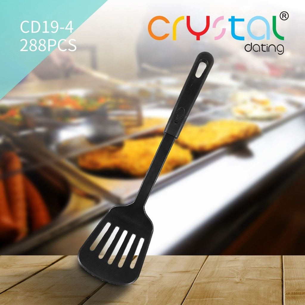 Spatula Sutil Sodet Bolong Gagang Hitam | CD19-4