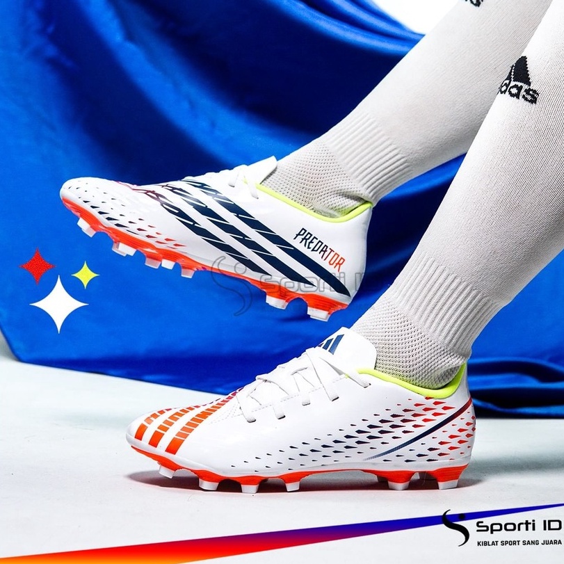 Sepatu Bola Adidas Predator Edge.4 FxG - White Syellow GW0989 Original