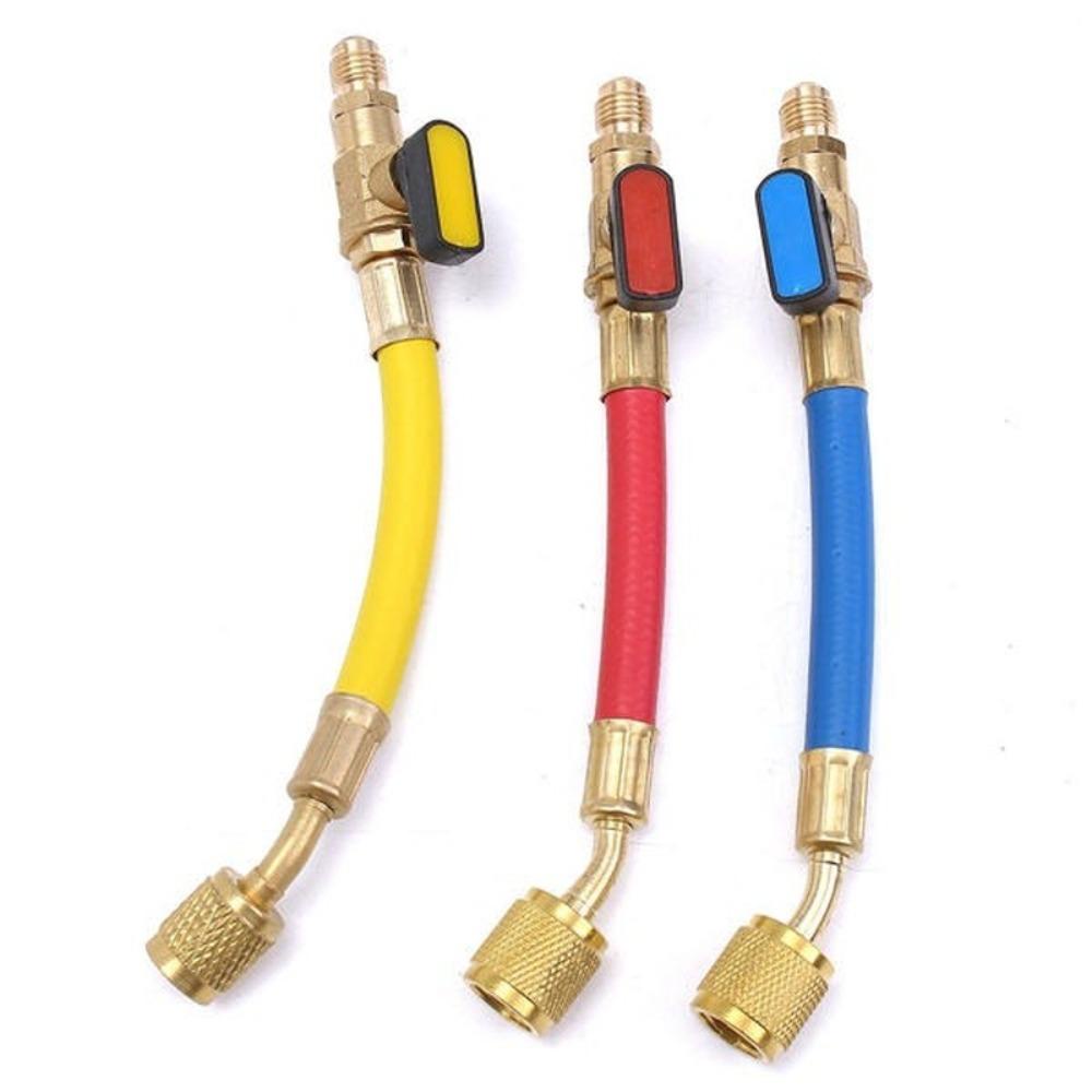 Preva 3pcs Alat Selang Pengisian Aksesoris Pendingin Otomotif 800PSI A/C Diagnostik