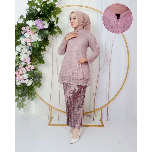 SET KEBAYA BLOUSE BROKAT MALIKA BUSUI FRENDLY MODERN| KEBAYA| SET KEBAYA WISUDA| STELAN KEBAYA WANITA| KEBAYA BROKAT| KEBAYA KONDANGAN| SET KEBAYA PESTA| OUTFIT BAJU PESTA