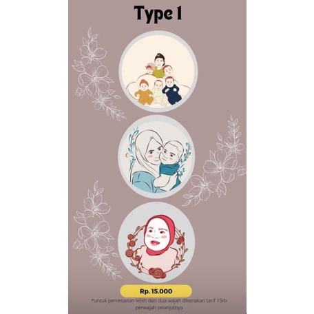 Karikatur sketsa wajah digital