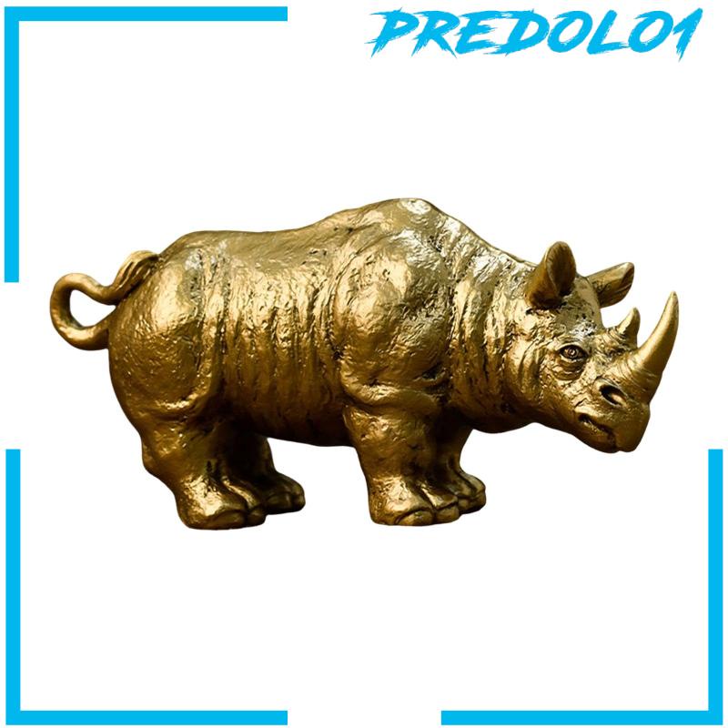 [Predolo1] Patung Badak Patung Hewan Koleksi Untuk Dekorasi