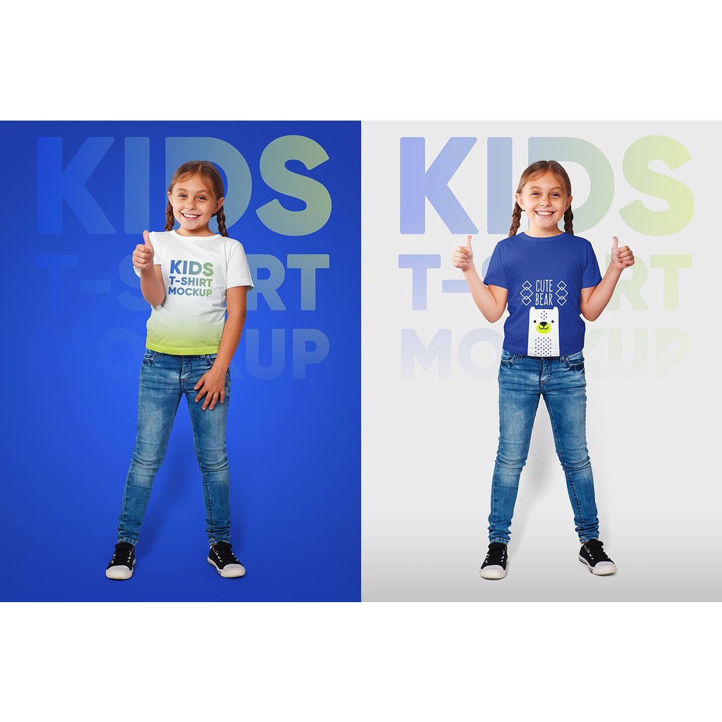 Kids Girl T-Shirt Mockups Vol2 Part 1