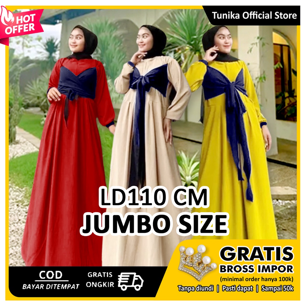 Lesties Maxy Gamis Jumbo Wanita - Dress Muslim - Gamis Dewasa - Tunika