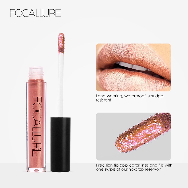 Alat Rias Premium FOCALLURE Lipstick Matte Liquid Lipstick Waterproof Long Lasting Ahan Lama Lipstick Women Lips Cosmeti
