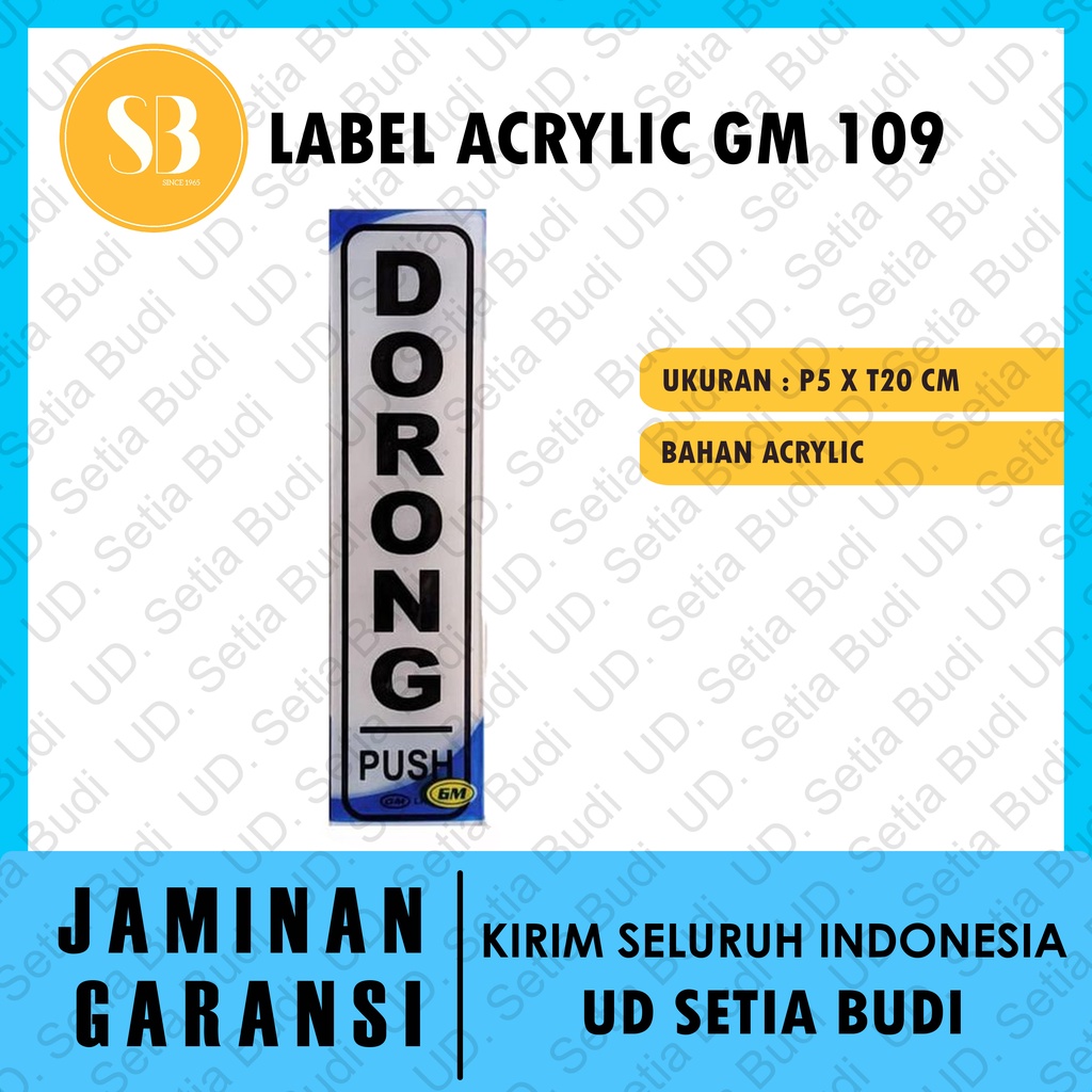 Label GM Kecil Dorong LK 109