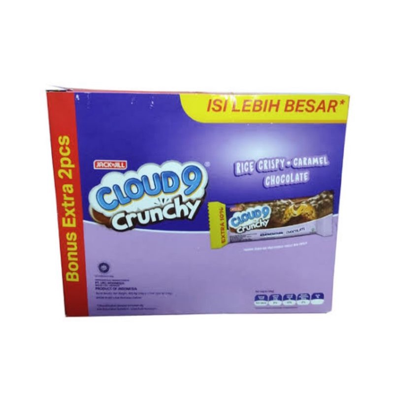

Coklat Cloud9 Crunchy ( isi 24 pcs @7Gr & 14Gr )