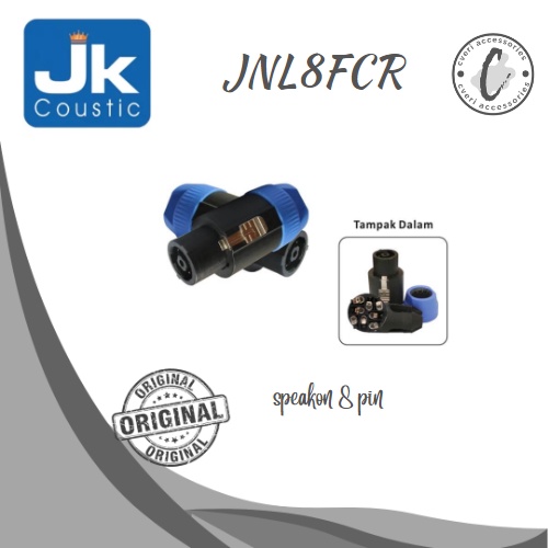 JK Coustic JNL8FCR Jack Speakon 8 Pin Original