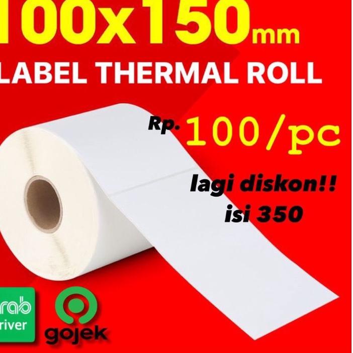 

Recomend ! LABEL STICKER THERMAL 100 X 150 BARE 100x150 isi 350 UKURAN A6 ✔