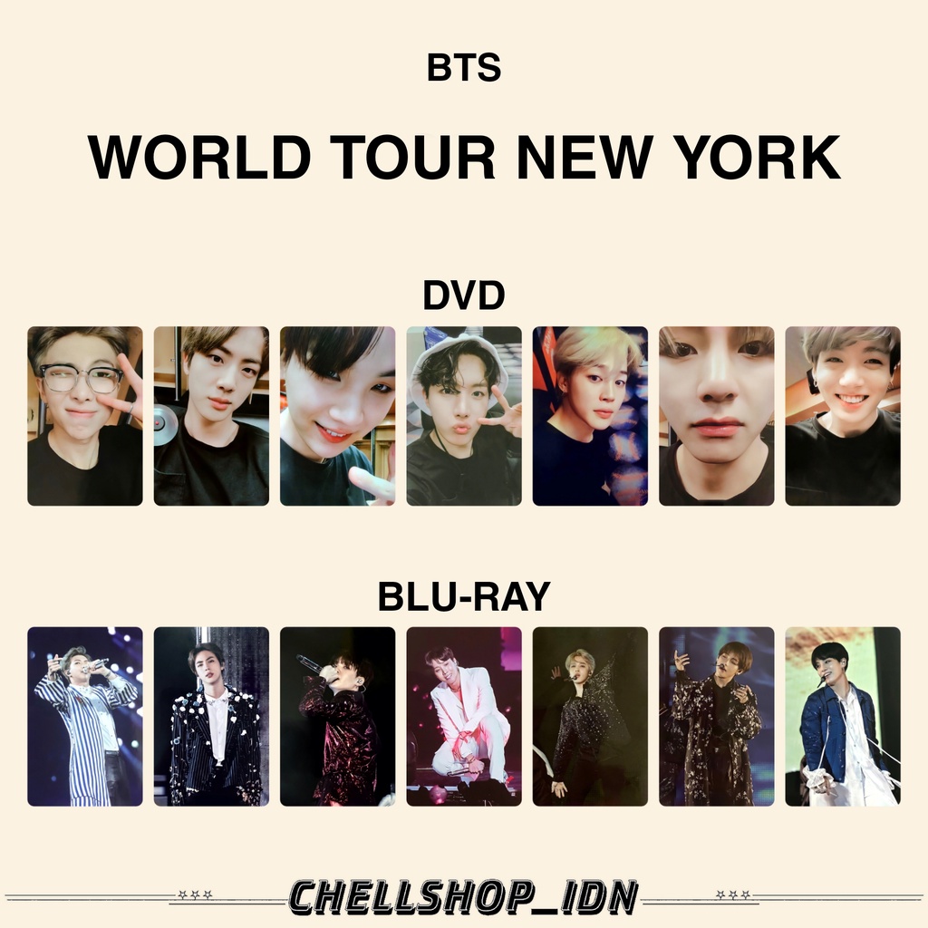 PHOTOCARD BTS WORLD TOUR NEW YORK DVD BLU-RAY