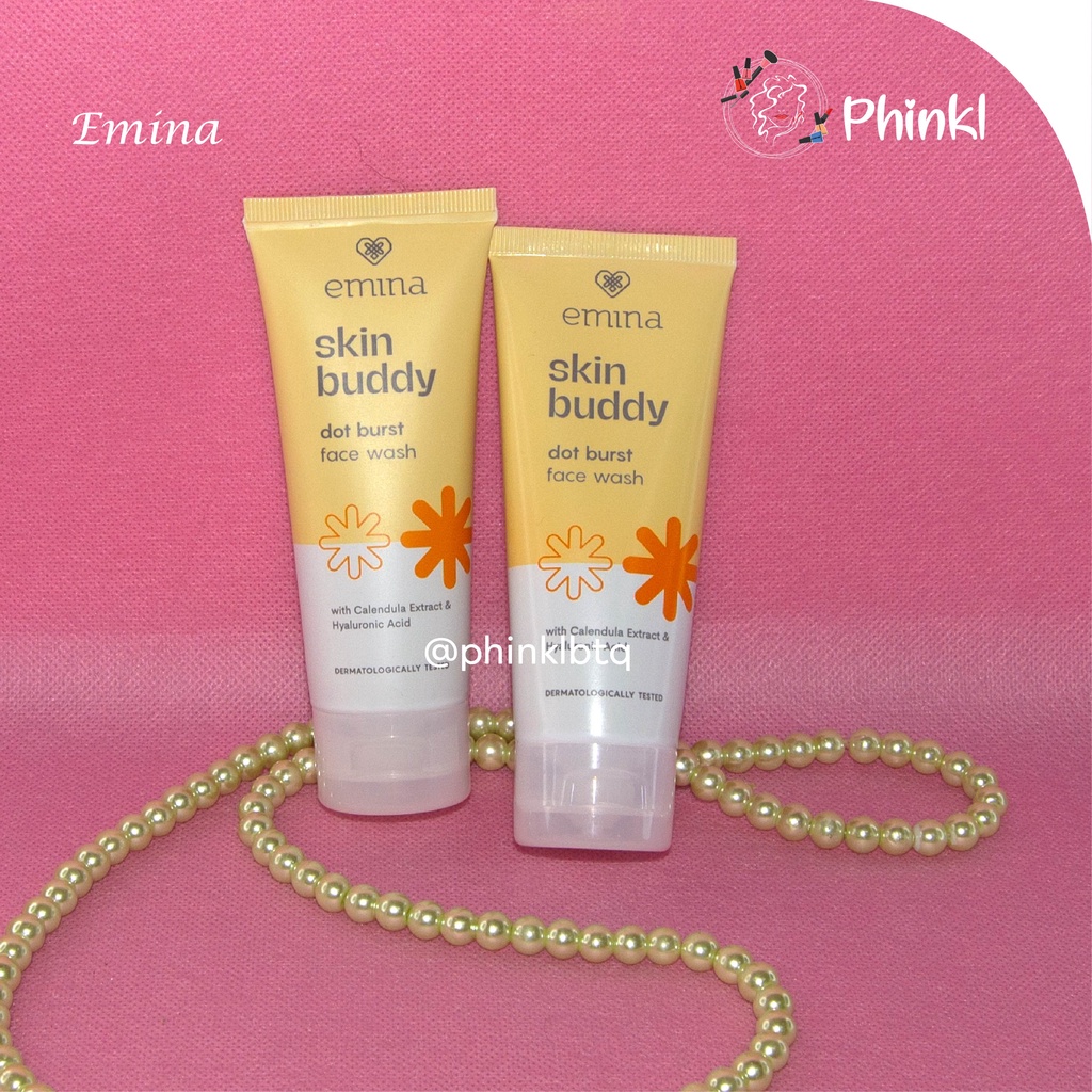 `ღ´ PHINKL `ღ´ ╰☆☆ 𝔢мιℕά ☆☆╮ Emina Skin Buddy Dot Burst Facial Wash sabun cuci muka bahan lembut organik alami cocok untuk remaja