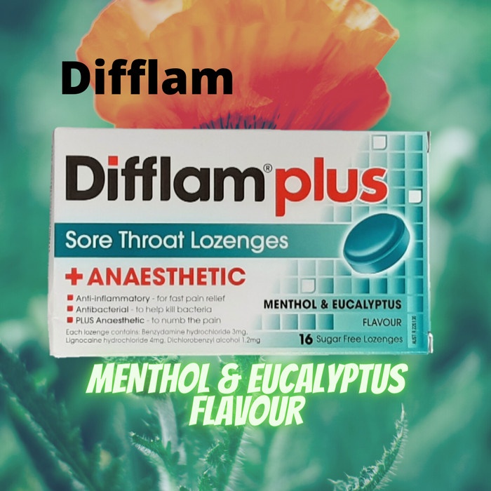 

Difflam Plus Anaesthetic Menthol & Eucalyptus Sore Throat Lozenges