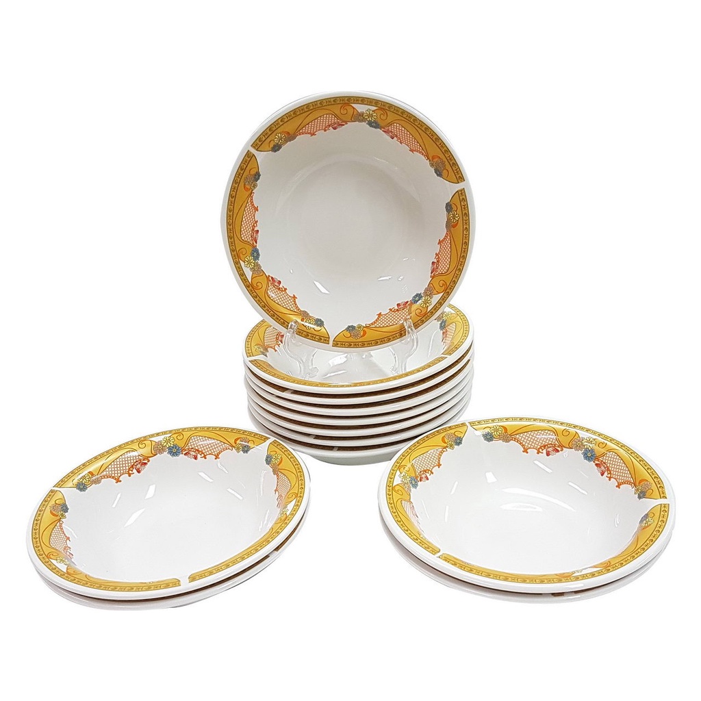 Piring sup dan Lontong 9,5 cm (6 pcs) SP3620 LILY Color Merek VICENZA, piring makan, multifungsi seb