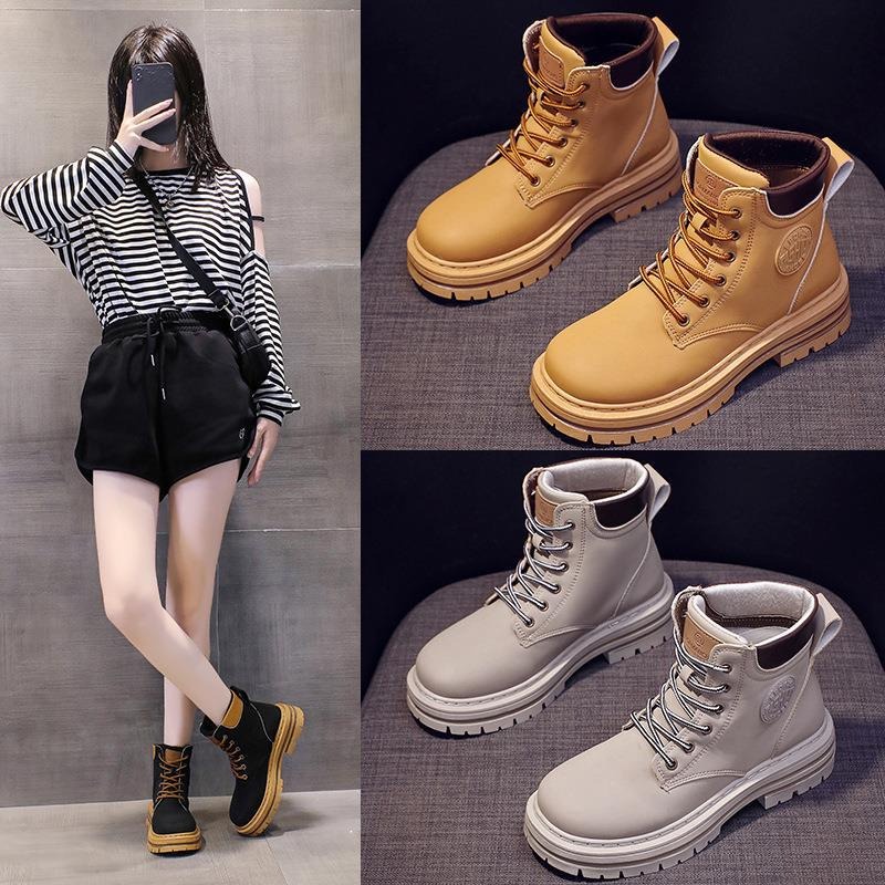 Sepatu Boot Wanita Fashion Sneakers Wedges Perempuan Casual Boots Tali Cewek Korean SP-241