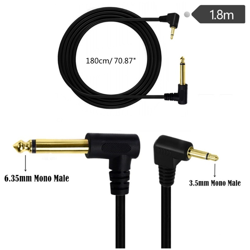 Zzz Kabel Adaptor Mono Profesional 6.35mm 1per4in Ke 3.5mm 1per8 TS Untuk Perangkat