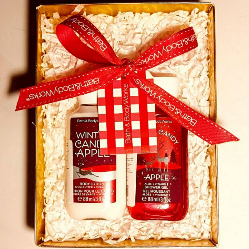 BBW WINTER CANDY APPLE GIFT SET BATH &amp; BODY WORKS