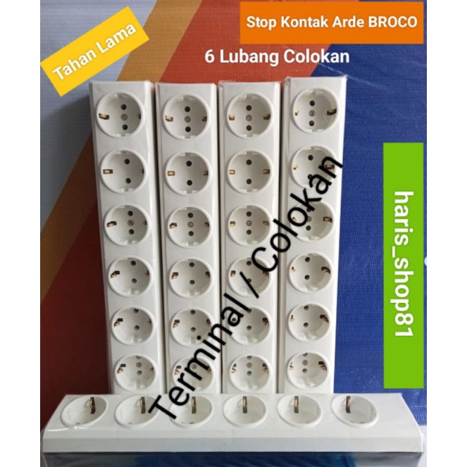 Stopkontak arde Broco 6 Lubang