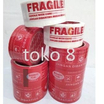 

ぉ Lakban Fragile Merah IVAN 48mm x 50Yrd ㍾