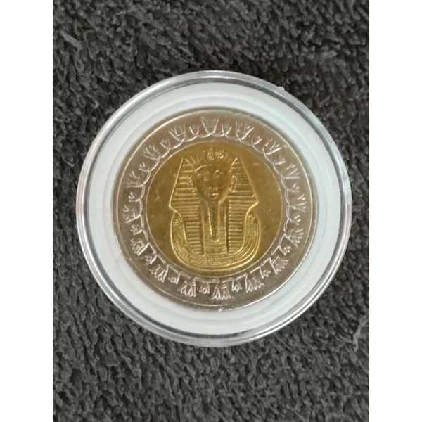 Bm-064Koin Asing Mesir 1 Pound Bimetal