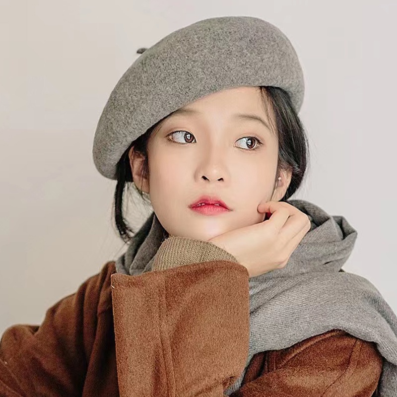 Topi Baret Selebgram Kupluk Beret Hat Topi Fashion Korea WINTER PELUKIS DINGIN