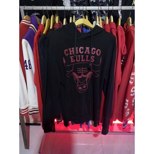 (SOLDOUT) HOODIE BIG LOGO CHICAGO BULLS BLACK SECOND