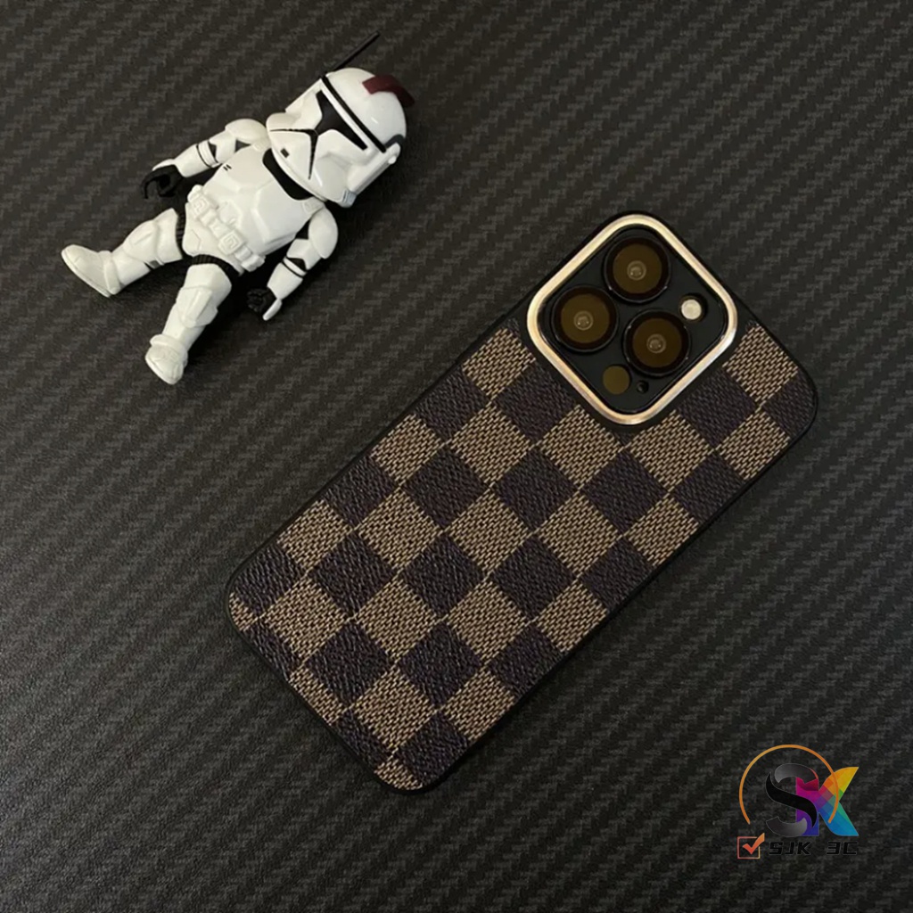 New for CASE iPhone 14 Pro Max Kotak-Kotak Kualitas Tinggi Fashion Dengan Pelindung Lensa CASE (Untuk iPhone 14 13 12 11 Pro Max CASE Ready)