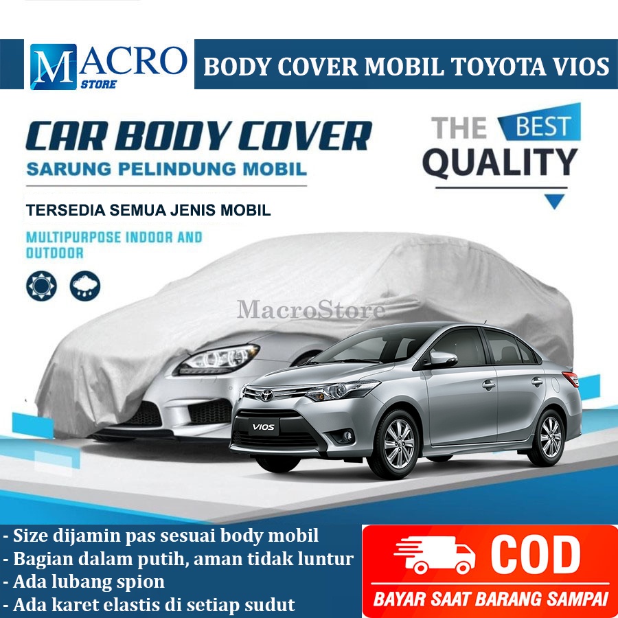 Body Cover Mobil Vios / Sarung Mobil Vios / Mantel Selimut Penutup Mobil Sedan Vios Waterproof Anti 
