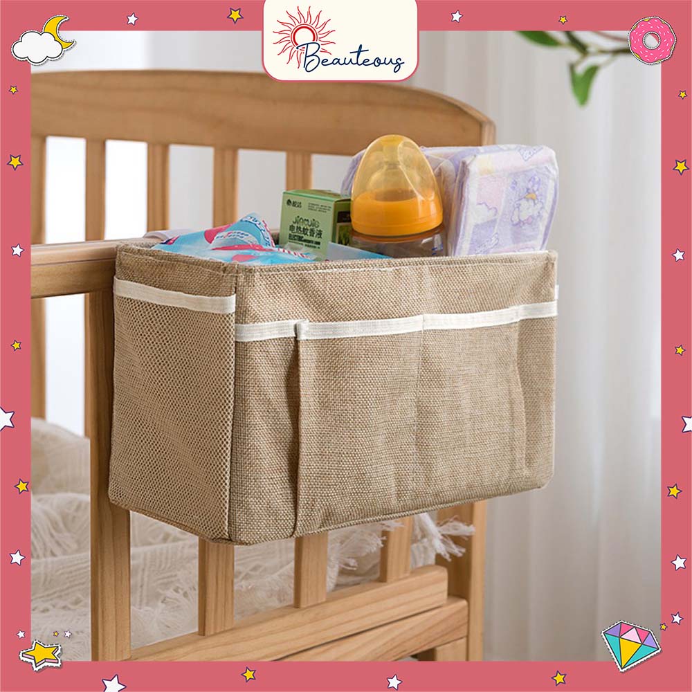 Tas Gantung Tempat Penyimpanan Ranjang Tempat Tidur Pouch Storage Box Kursi Mobil