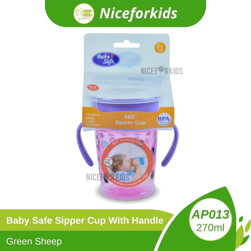 Baby Safe Sipper Cup With Handle 270ml (AP013) / Gelas Minum Anak  / Gelas Anak dengan Pegangan