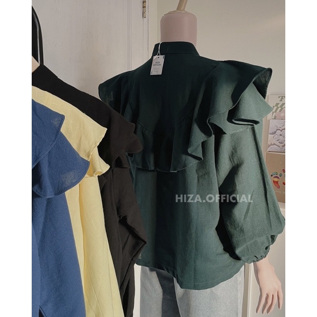 HIZA - YURE BLOUSE RUFFLE | Blouse Wanita Cute Terlaris