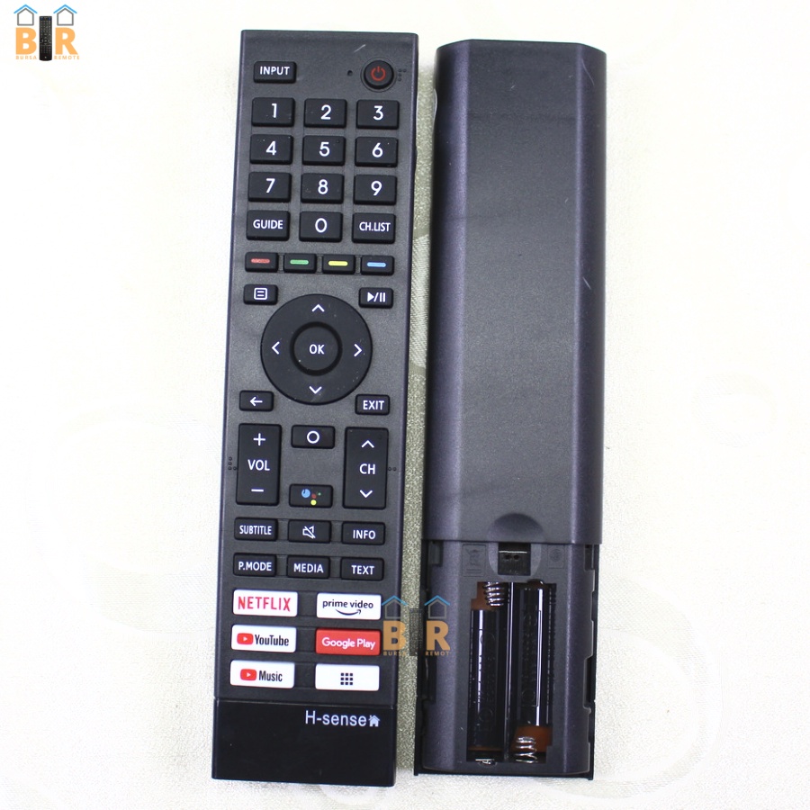 Remot Remote Smart TV Hisense Youtube Netflix H Sense LED LCD tanpa setting Google Prime