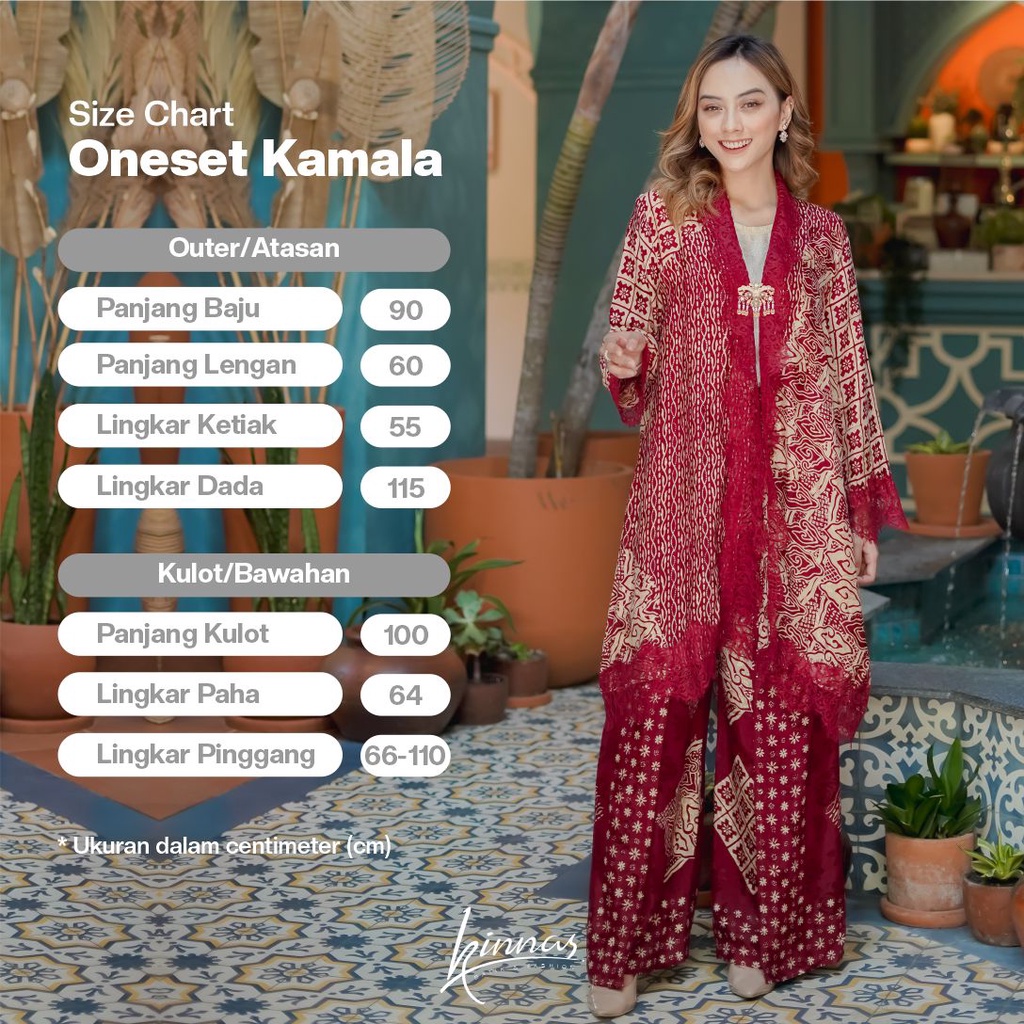 KAMALA Set Outer Lace dan Celana Kulot Batik Wanita Modern