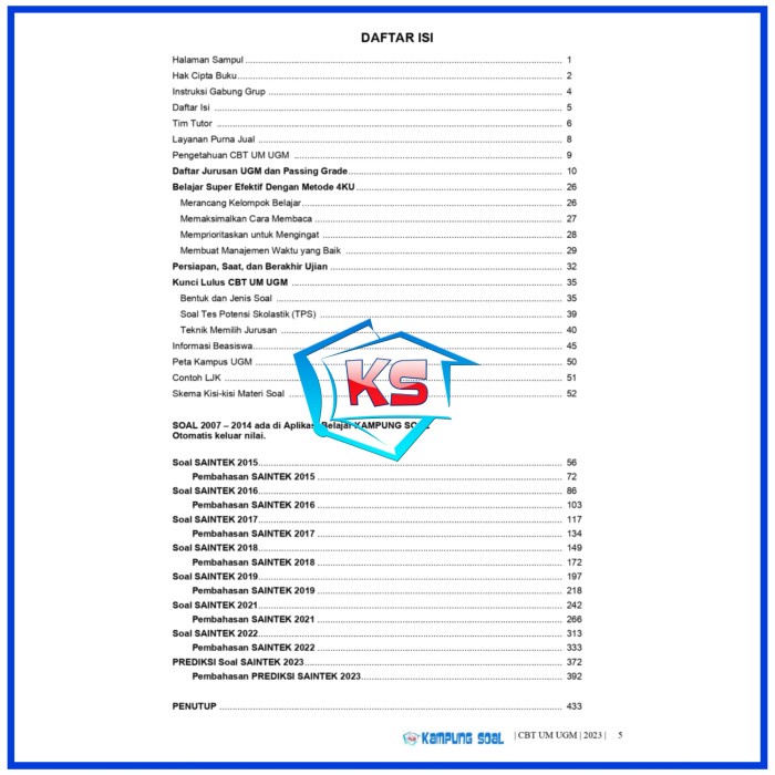 CBT / UTUL UM UGM SAINTEK 2023 BY KAMPUNG SOAL