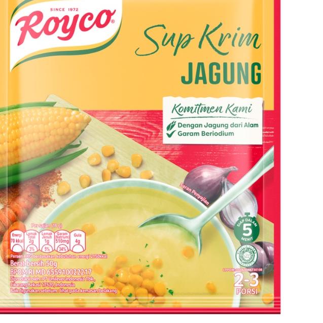 

7.7 sale Royco Sup Krim Jagung 50 gr