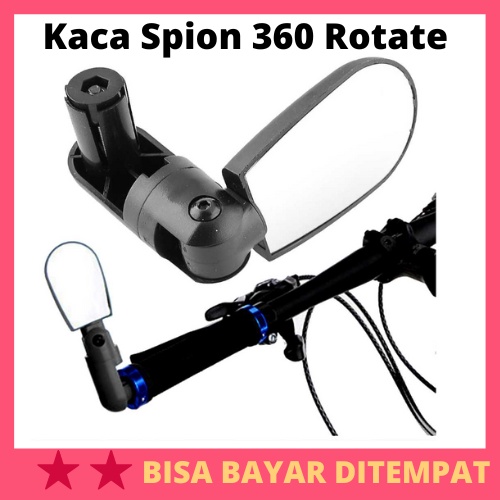 Kaca Spion 360 Rotate Handlebar Sepeda 1PCS / Kaca Spion Sepion Sepeda Sepeda Sepedah Spedah Ontel O