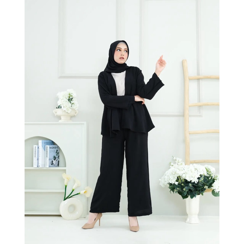 One Set Rayon Crinkle Airflow - Rana Set Premium - Setalan Wanita