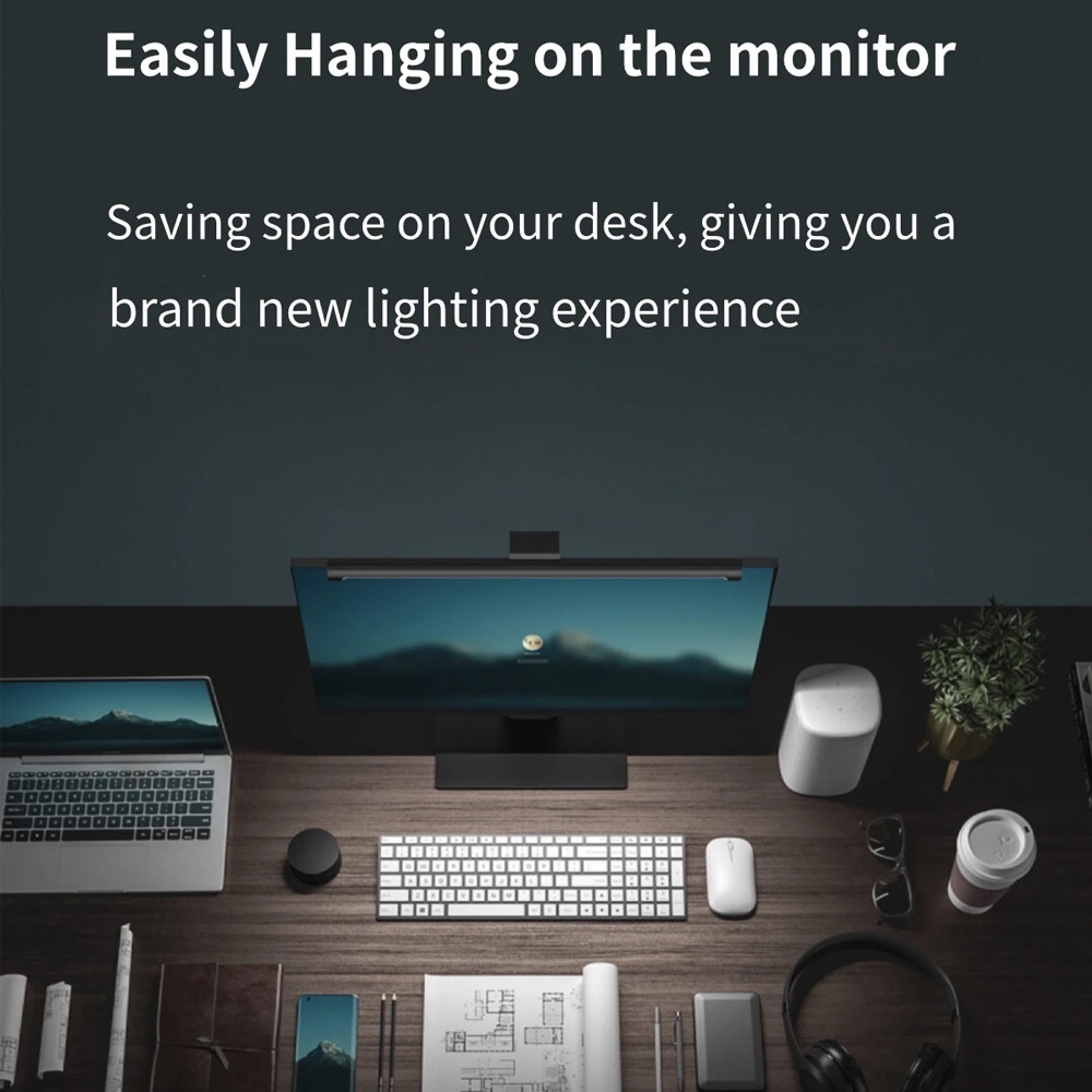 MIJIA Light Desk LED Lamp - Screen Hanging Light - MJGJD01YL - Lampu Baca Monitor PC dari MIJIA