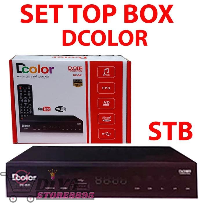 Set Top Box Stb Penerima Tv Digital (Standart) Dcolor Guaranteed / COD