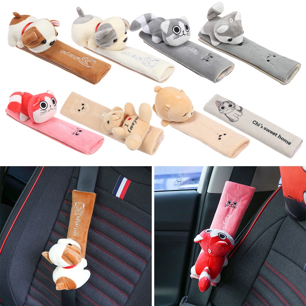 Kartun car safety belt shoulder pad Pelindung Bahu Mobil Aksesoris Mobil Pelindung Sabuk Pengaman interior