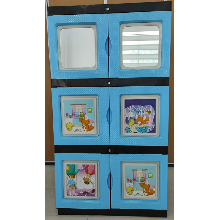 LEMARI PLASTIK BESTAR/LEMARI PLASTIK KACA/LEMARI PLASTIK 3 SUSUN