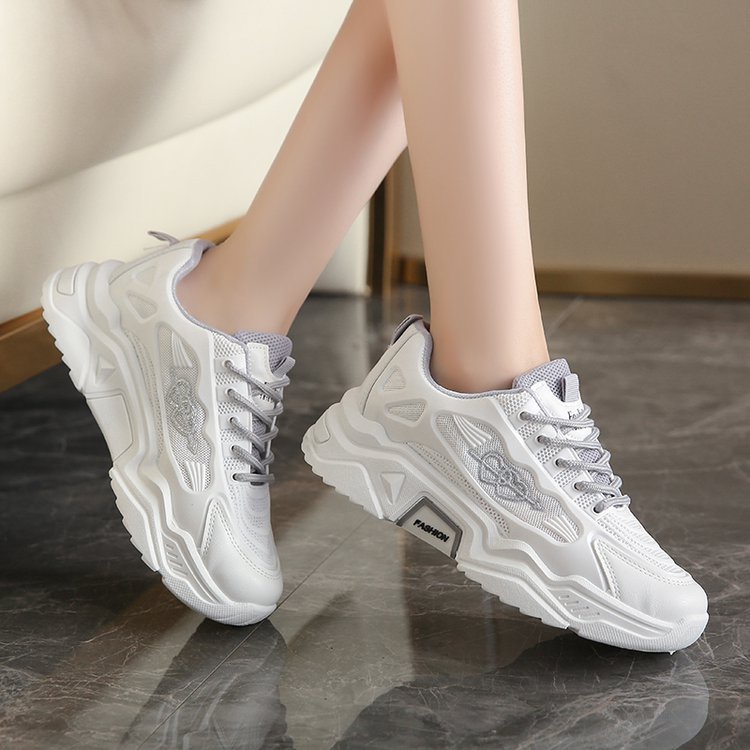 Sepatu Sneakers Wanita Wedges Tali Sepatu Olahraga Fashion Korea Sport Shoes Casual PU Free Box Satu7an SPT-14