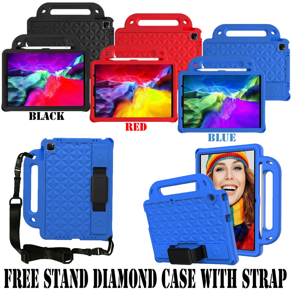 Ipad 5 Air 1 Ipad 6 Air 2/Pro 9.7 Ipad 7/8 Air 3 Pro 10.5 Ipad Pro 11 Air 4 Ibuy Free Standing Case Cover Diamond Free Tali Strap