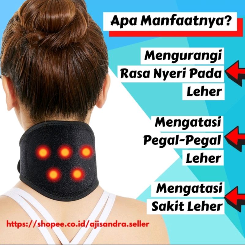 Terapi leher Neck magnetic T care batu Tourmaline ( memperlancar peredaran darah)