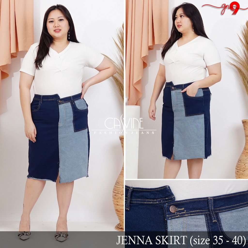 CASVINEJEANS | Rok Wanita Cewek Jenna Skirt Bigsize Jumbo Ready 35-40