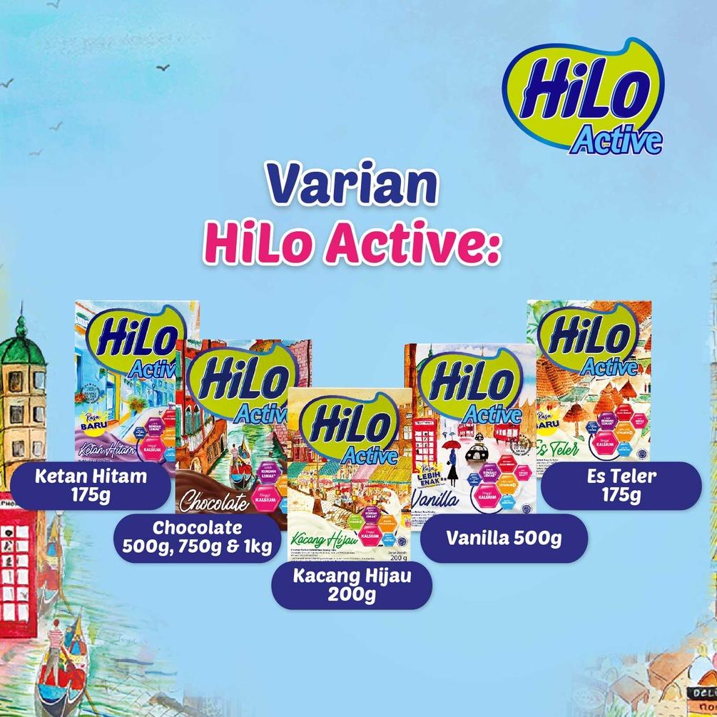 

↔Ready Stock↔ HiLo Active Chocolate 500 gram - Susu Tinggi Kalsium Rendah Lemak 87 ✱