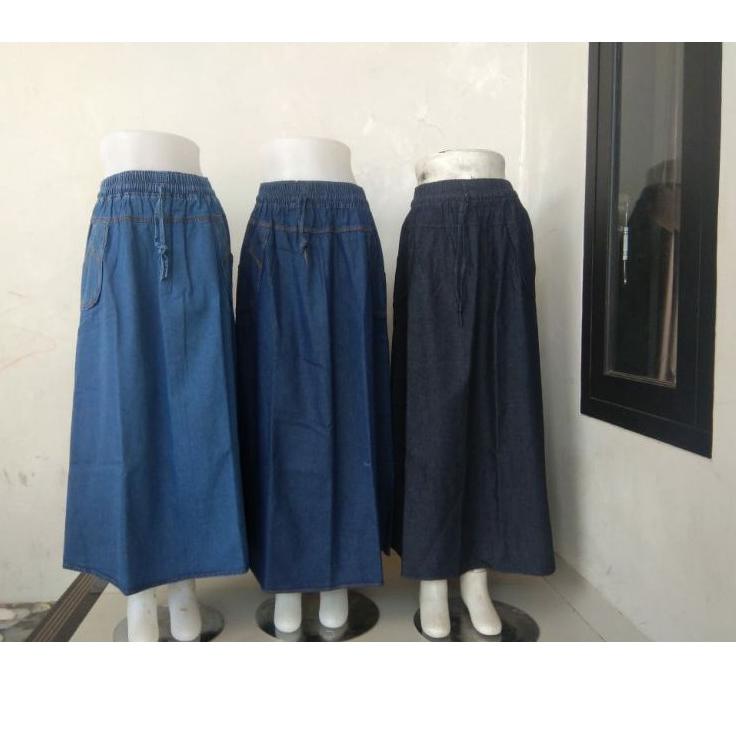 Murah Meriah Rok Jeans Panjang Model A Polos Terlaris Shopee - Rok Jeans Model A Standar Termurah